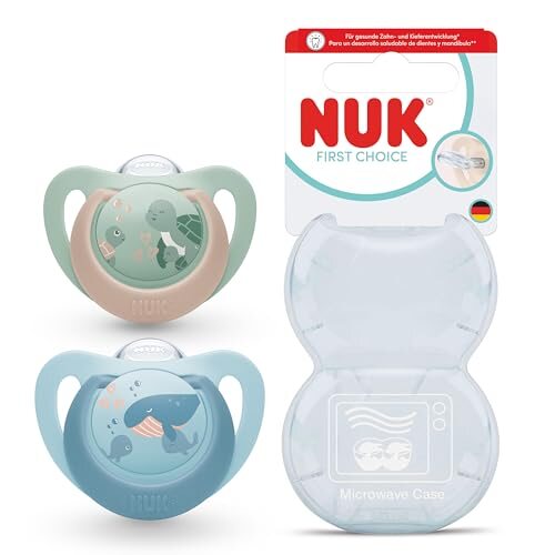 NUK First Choice pacifiers 18-36 months 2 pcs. Turtle/Whale