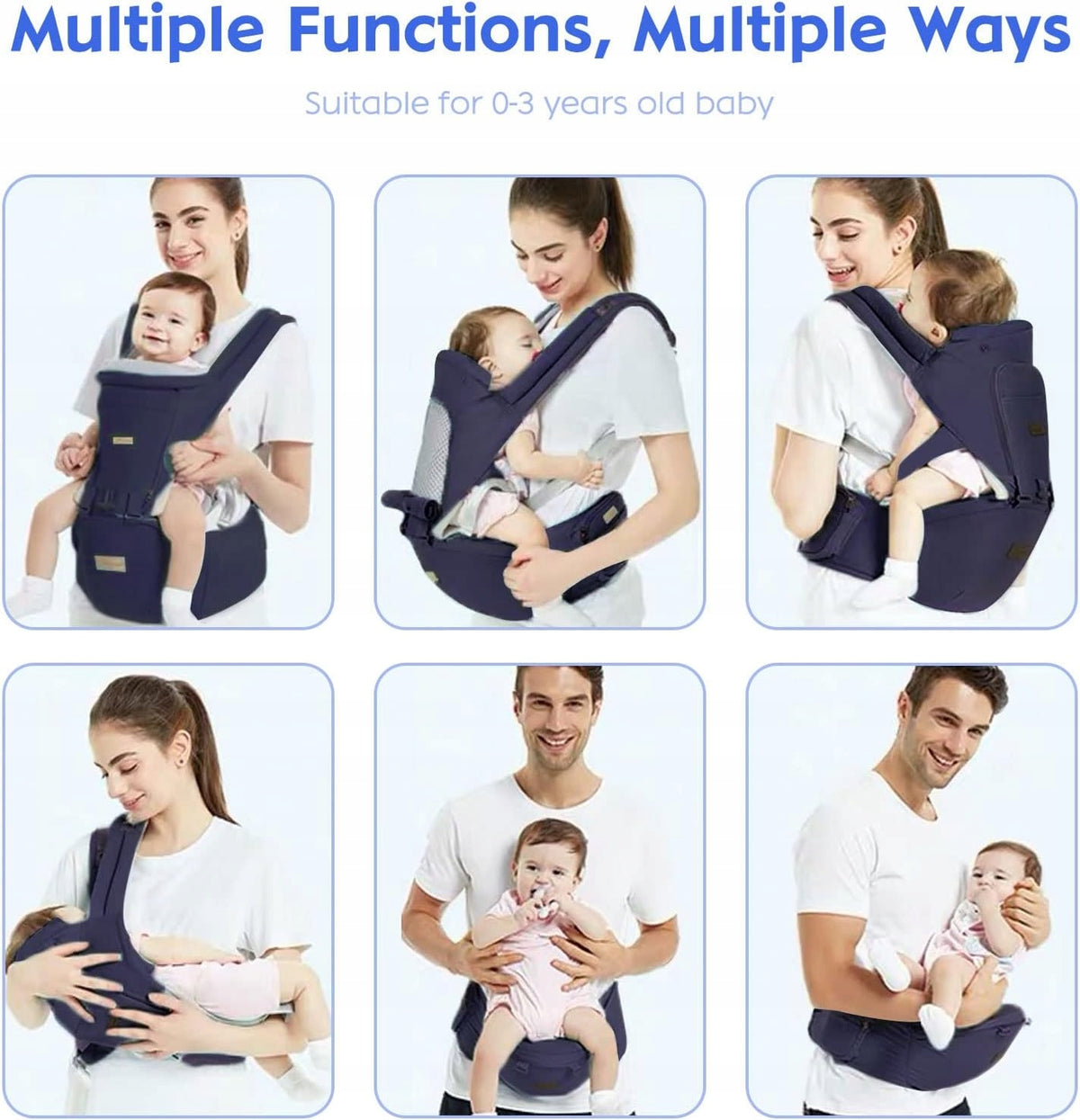 MARSUPIU ergonomic cu centură lombară 6în1