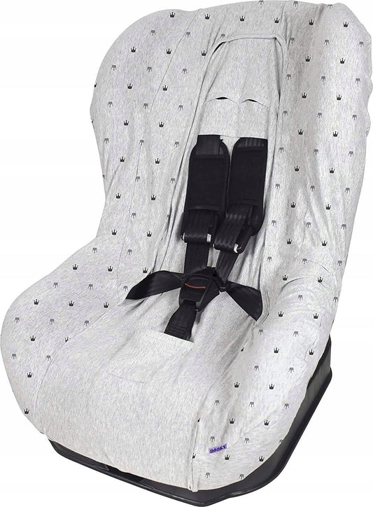 DOOKY SEAT COVER 1 pokrowiec na fotelik UNIWERSALNY gr.1, szary pokrowiec w gwiazdki do fotelika 9-18 kg