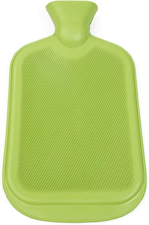 GRUNSPECHT borsa dell'acqua calda in gomma 2 litri + copertura in cotone 20 x 33 cm