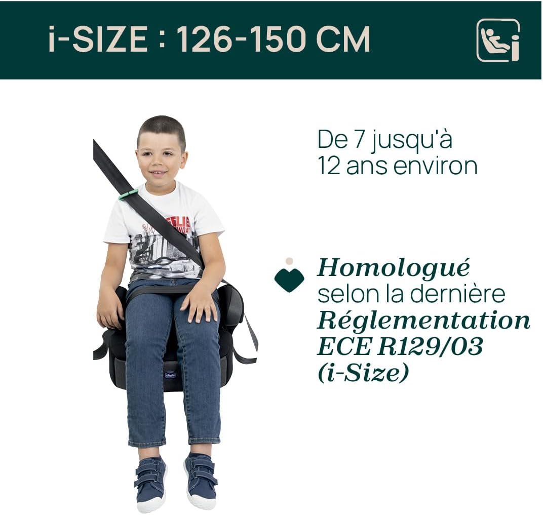 CHICCO Quasar Fix i-Size scaun auto înălțător 126-150cm