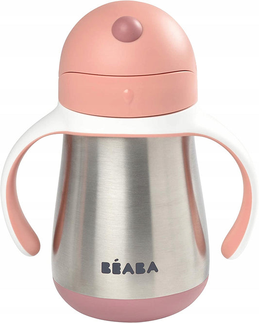 BEABA kubek niekapek ze słomką STALOWY 250 ml – zdjęcie produktu 2