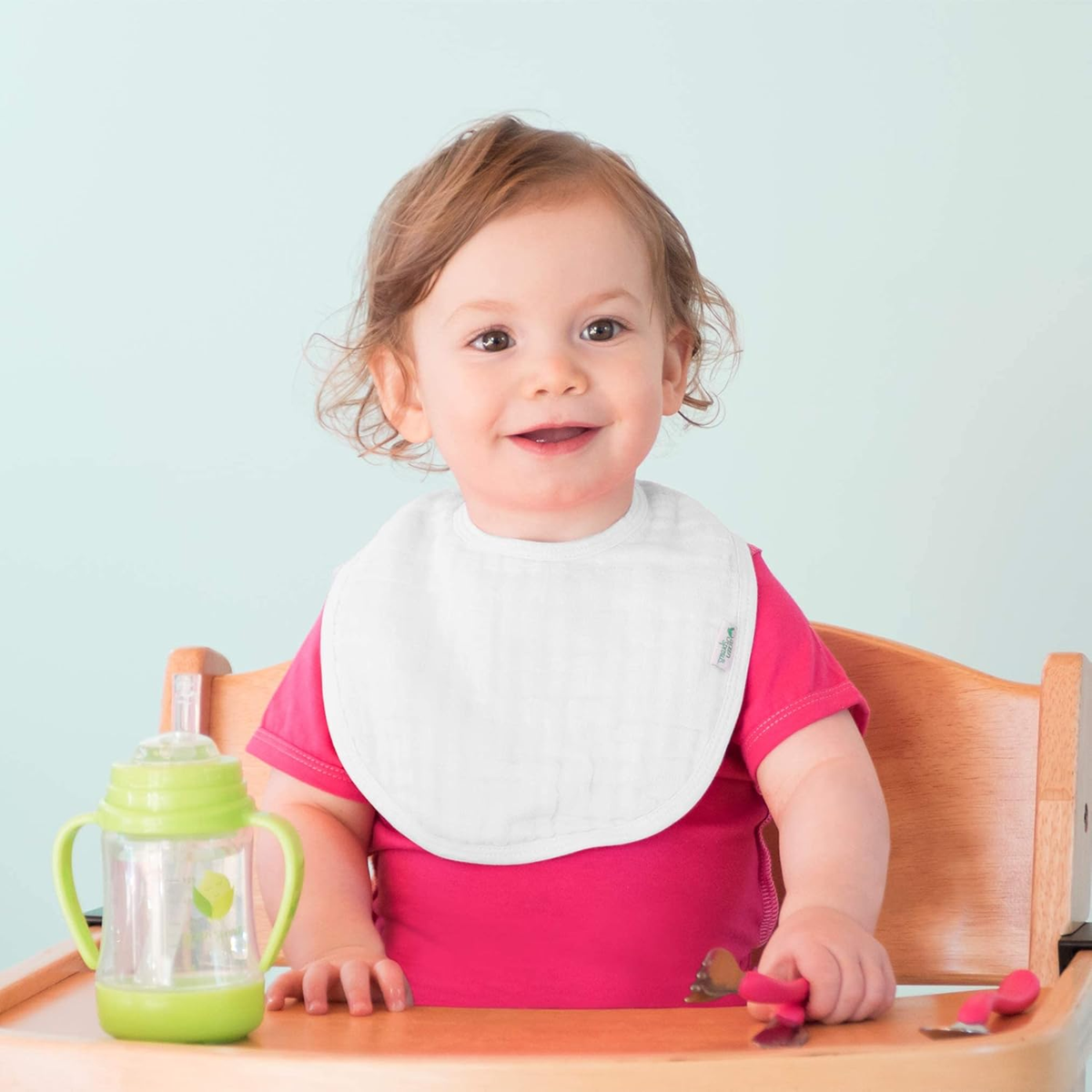 GREEN SPROUTS Vaso de vidrio con pajita y boquilla antiderrame para bebé 6 m+