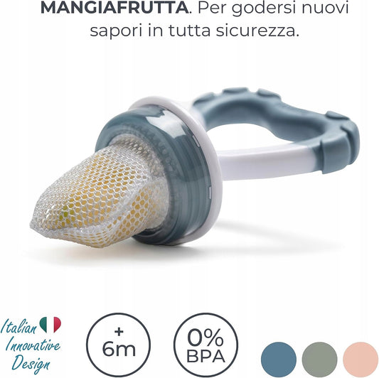 NUVITA gryzak smoczek na owoce 2w1 6msc+ do bezpiecznego podawania owoców, BPA free, +6m