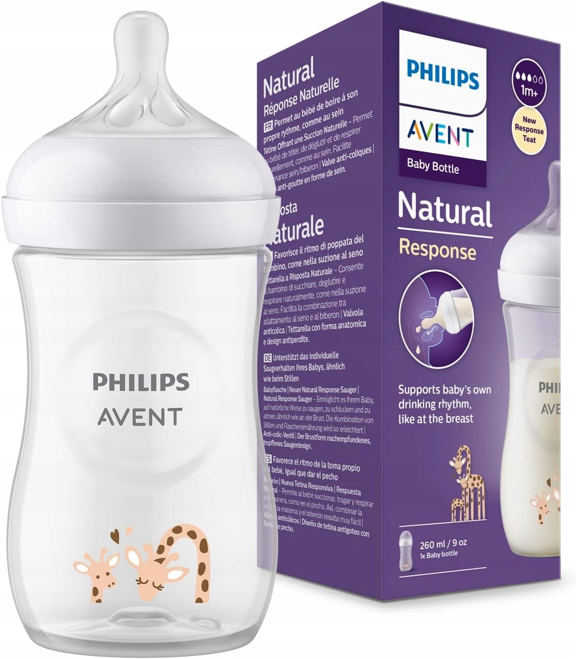 PHILIPS AVENT Natural RESPONSE Fläschchen 260 ml ab 1 Monat