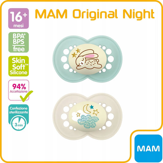 MAM ORIGINAL NIGHT uklidňující dudlík x2 16m+