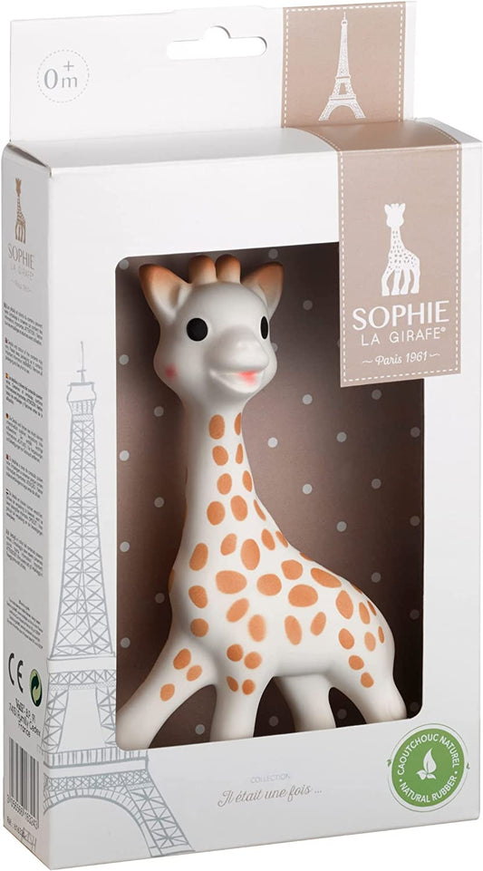 ŻYRAFA SOPHIE gryzak naturalny SO PURE 18CM, klasyczny gryzak z naturalnego kauczuku dla niemowląt 0+