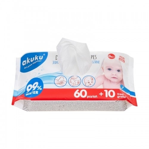AKUKU șervețele umede cu apă x70