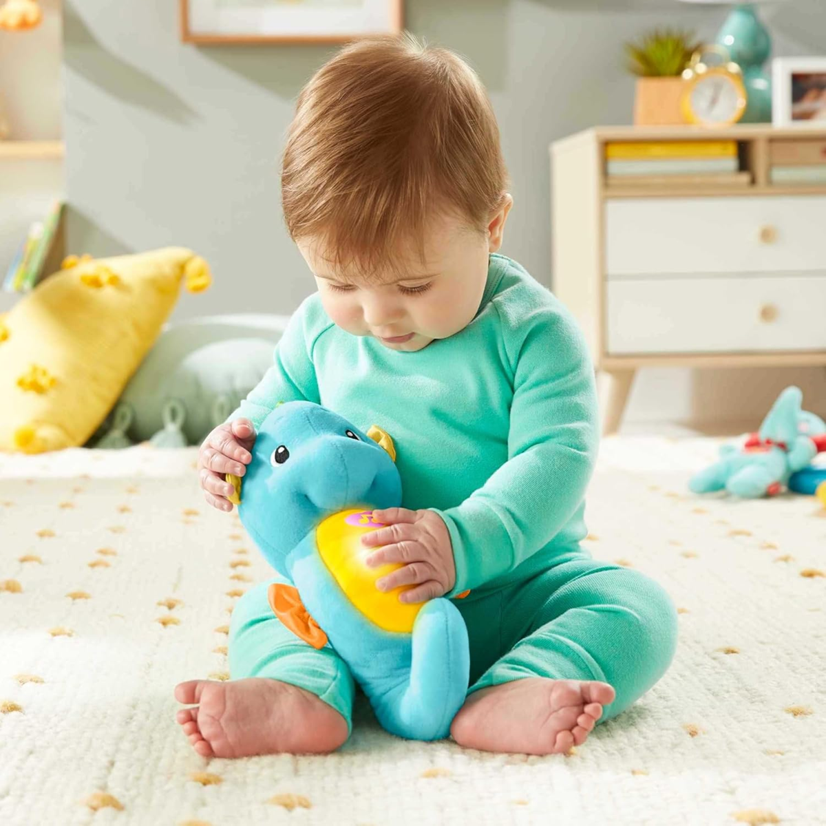 FISHER-PRICE jucărie de pluș cu melodii, sunete și lumină CĂLUȚ DE MARE
