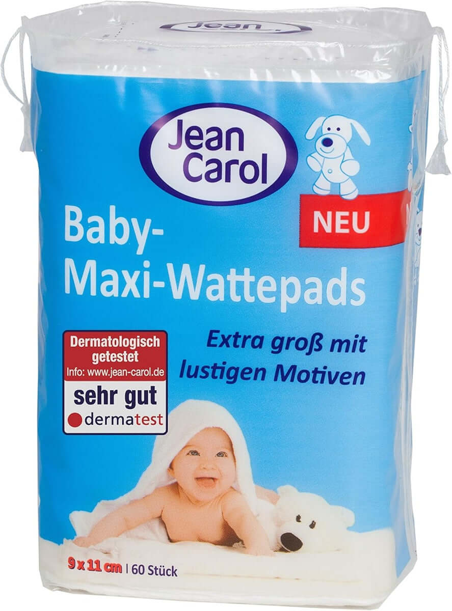 JEAN CAROL bawełniane waciki płatki kosmetyczne 9x11 cm 60 sztuk