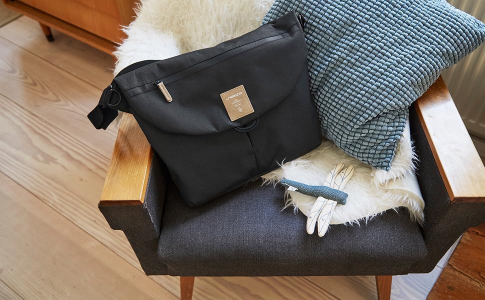 LASSIG Manu Messenger tas voor kinderwagenaccessoires zonder haken
