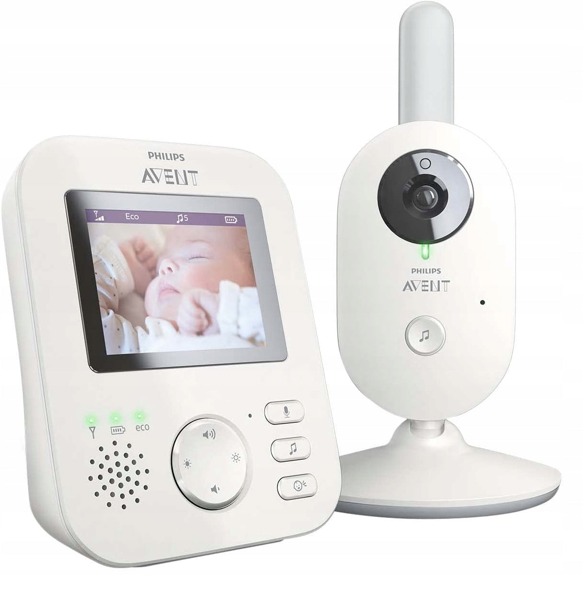 PHILIPS AVENT kamera do niani elektroniczn SCD833, biały zestaw z monitorem i kamerą