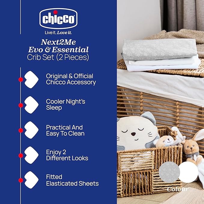 CHICCO NEXT2ME hoeslaken voor wieg x2 50x83cm