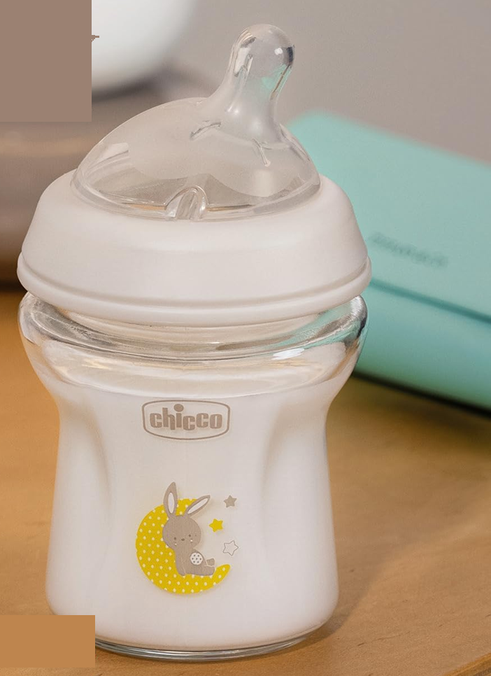 CHICCO NaturalFeeling sticlă din sticlă 150 ml 0+ flux lent