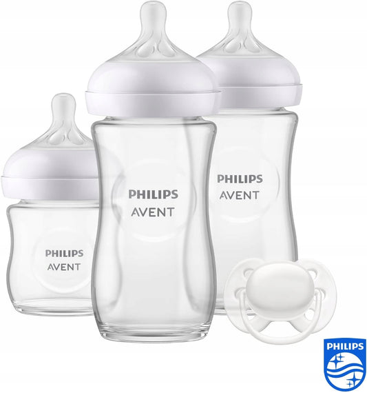 PHILIPS AVENT Natural Response zestaw 3 butelki SZKLANE + smoczek – zdjęcie produktu 2