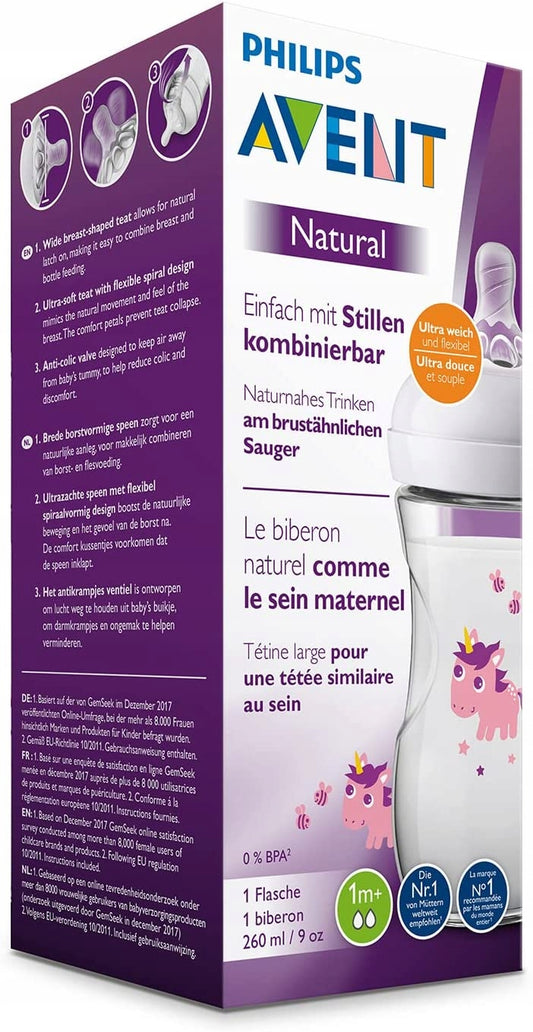 PHILIPS AVENT Natural butelka 260 ml smoczek 1m+