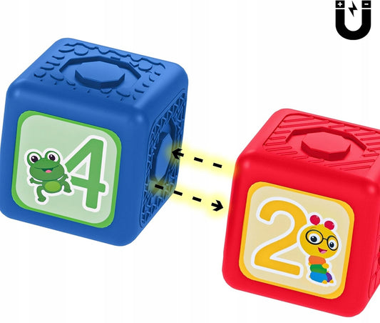 BABY EINSTEIN Connectables Add & Stack klocki magnetyczne 6 sztuk – zdjęcie produktu 2