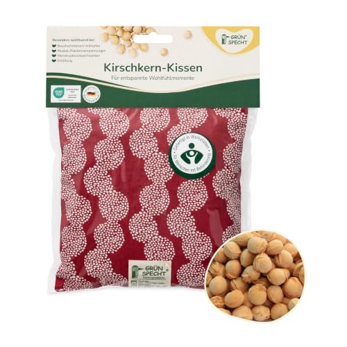 GRÜNSPECHT borsa termica con noccioli di ciliegia 19x19 cm rossa
