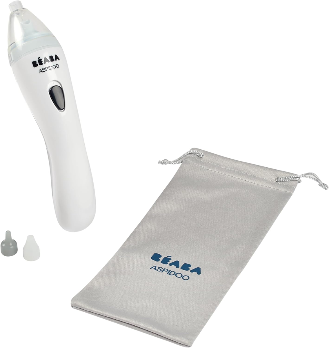BEABA Aspidoo aspirator nazal electric 18,5 cm + 2 capete și husă
