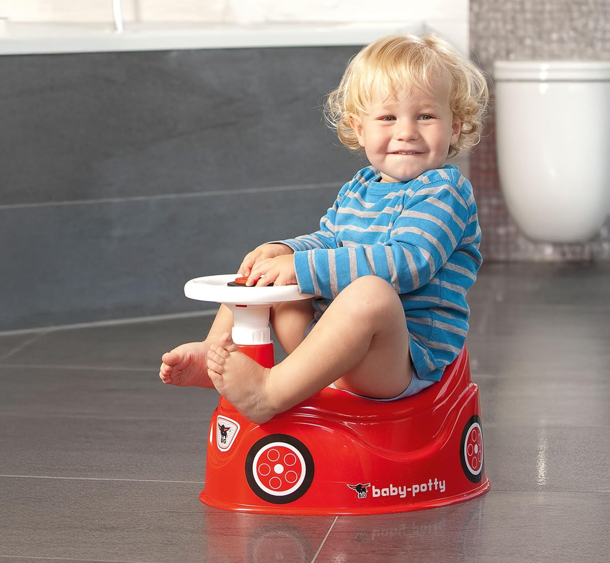 Orinal grande con inserto extraíble y volante con claxon sin pegatinas 18 m+