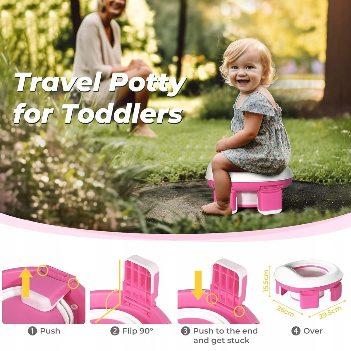 Orinal portátil 3en1 original + bolsas adaptador para inodoro