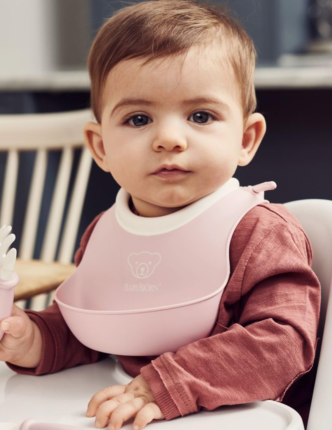 BABYBJORN siliconen slabbetje met zakje x2 SMALL