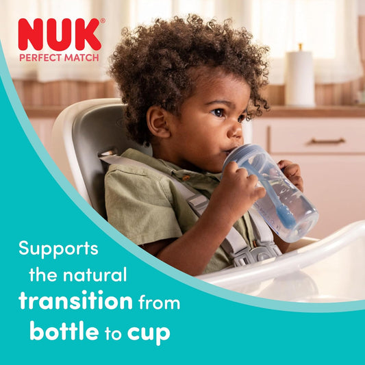 NUK Perfect Match kubek ze słomką 260 ml 8m+ dla dziecka uczącego się pić z kubka
