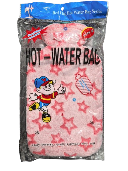 HONG borsa dell'acqua calda in gomma 2 litri 20 x 36 cm + rivestimento in velluto