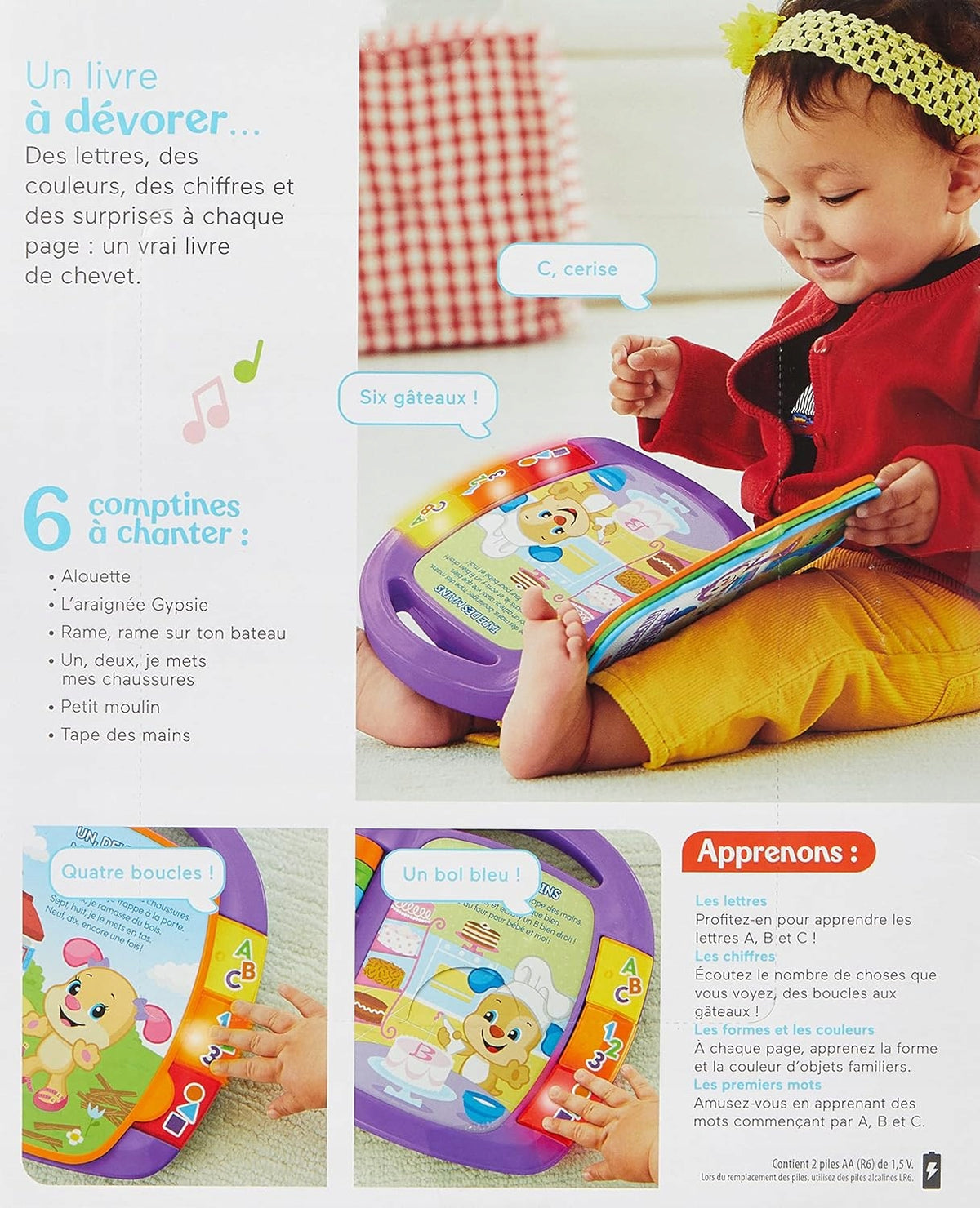 FISHER-PRICE CDH39 libro educativo elettronico LINGUA FRANCESE