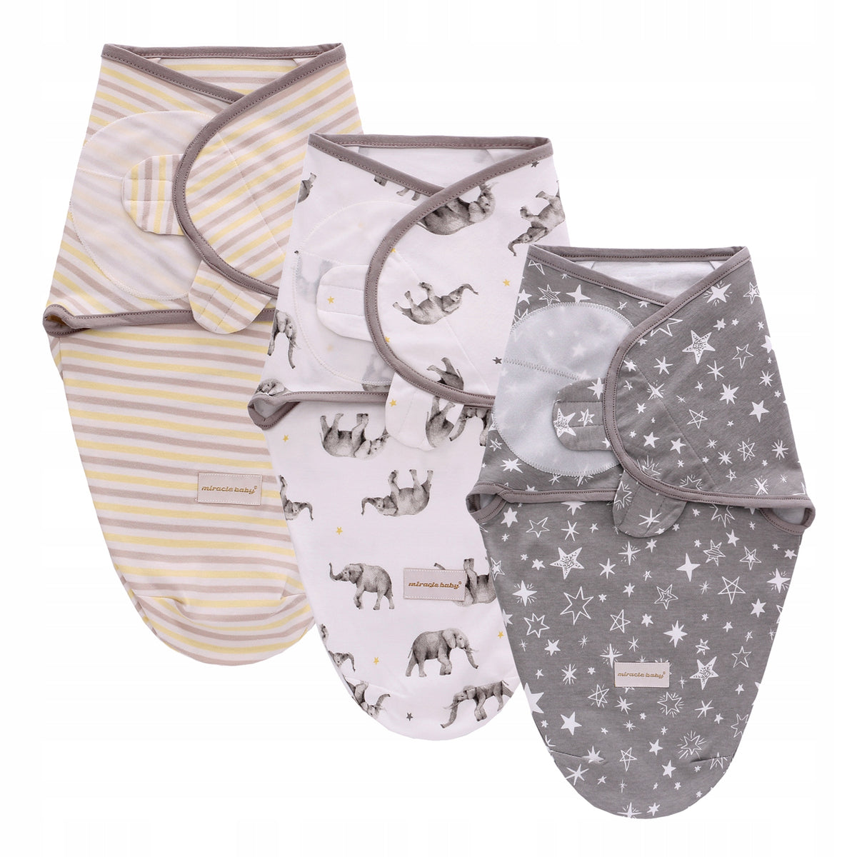 MIRACLE BABY saco de dormir envolvente 0-3 meses x3