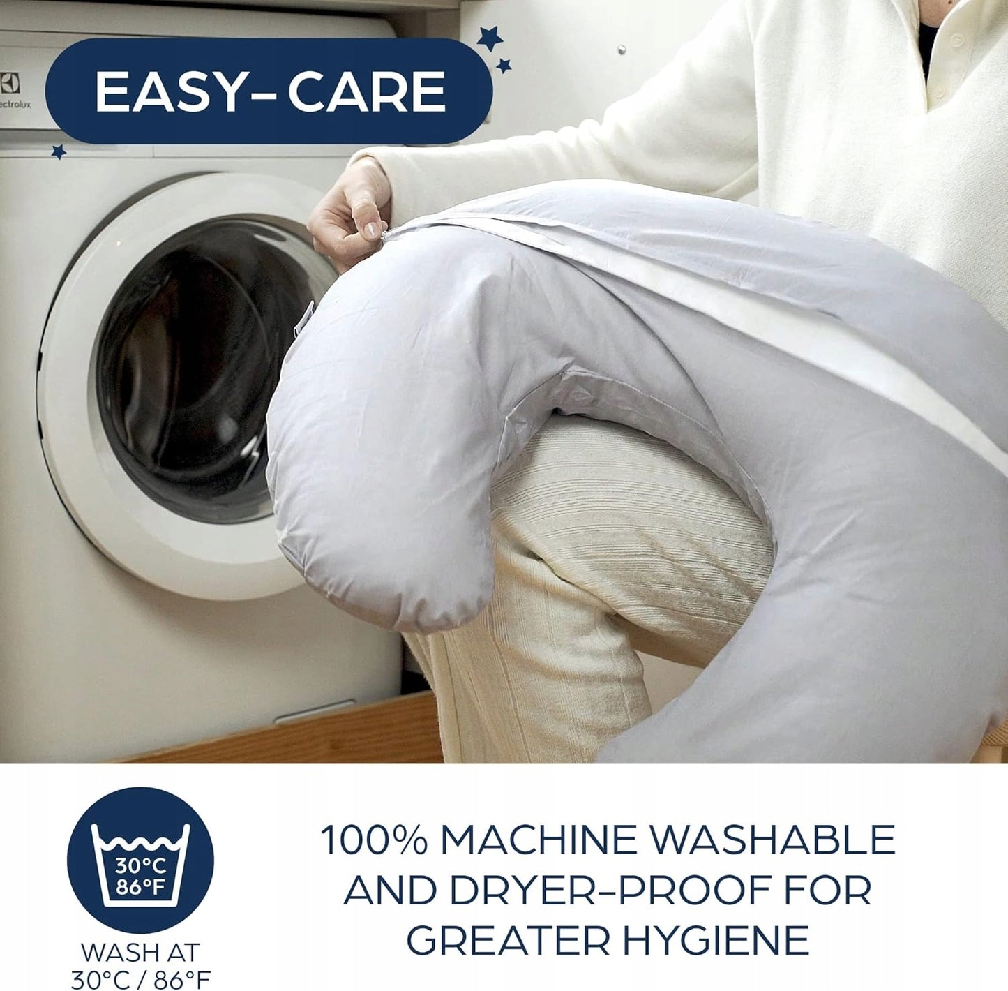 NIIMO poduszka wielofunkcyjna ciążowa do karmienia + poszewka – zdjęcie produktu 6