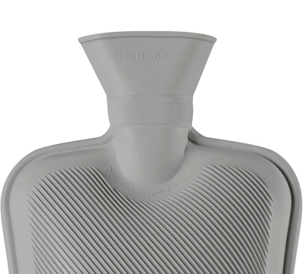 BLUMTAL Premium rubber hot water bottle 1.5 litres + fleece cover 21 x 31 cm