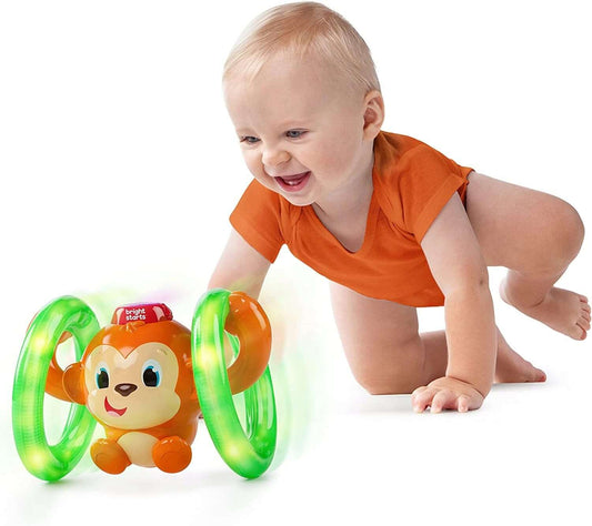 BRIGHT STARTS macaquinho ROLL&GLOW luz som