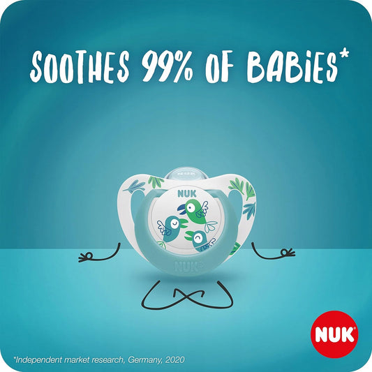 NUK STAR smoczek uspokajający x2 0-6msc DAY&NIGHT – zdjęcie produktu 2