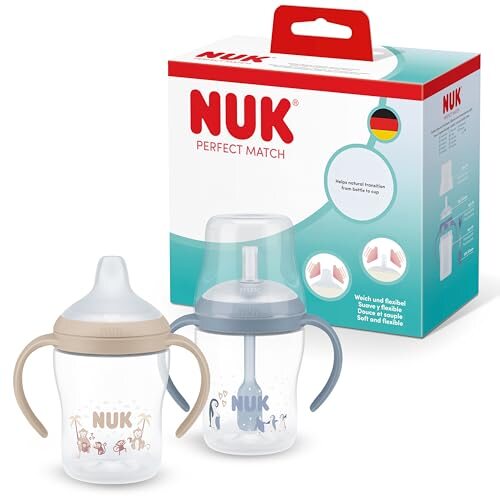 NUK Perfect Match hrnečky s brčkem 2×150 ml 6+