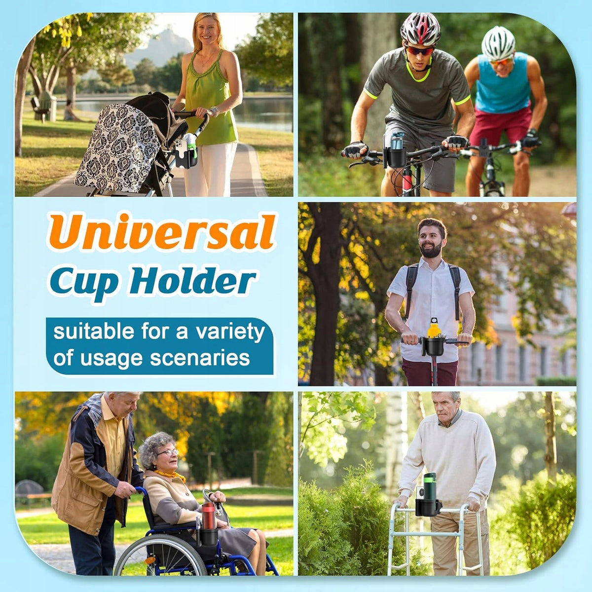GUISEAPUE universal θήκη για ποτήρι και τηλέφωνο για καρότσι, ποδήλατο, πατίνι