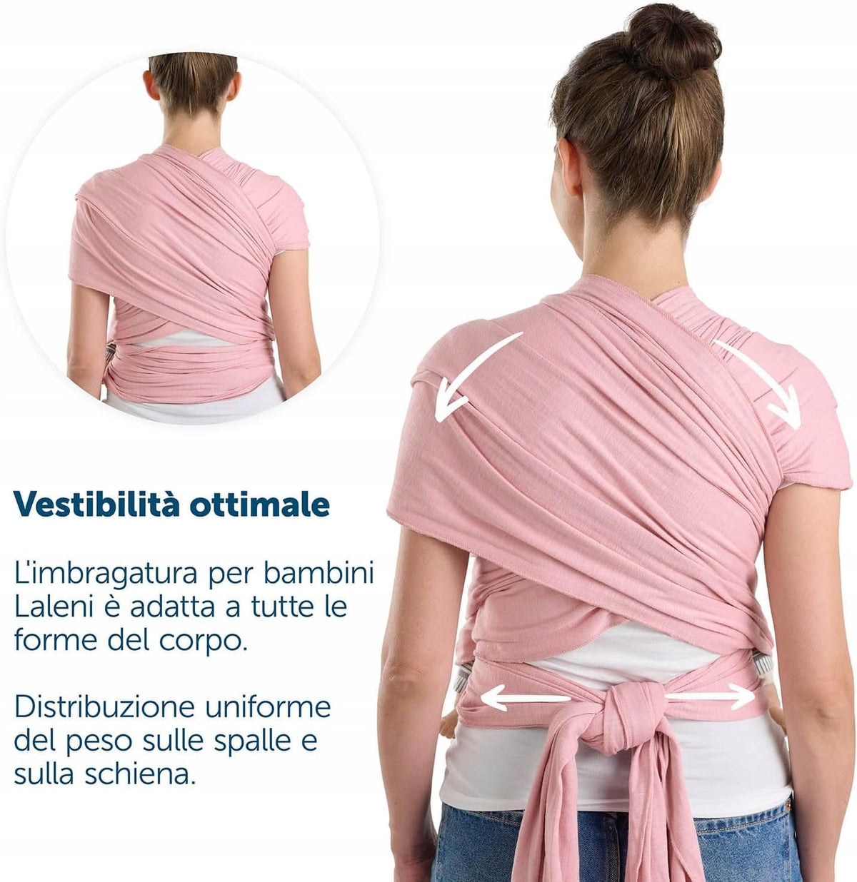 LALENI fascia elastica per portare il bambino fino a 15 kg