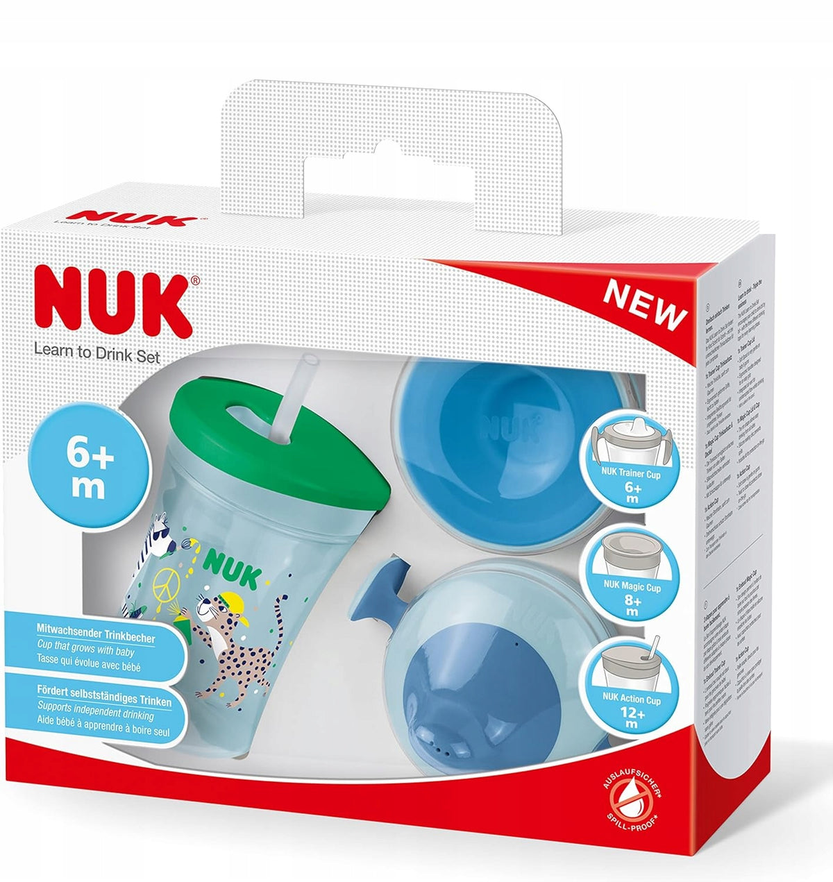 Set NUK per imparare a bere tazza + 3 beccucci
