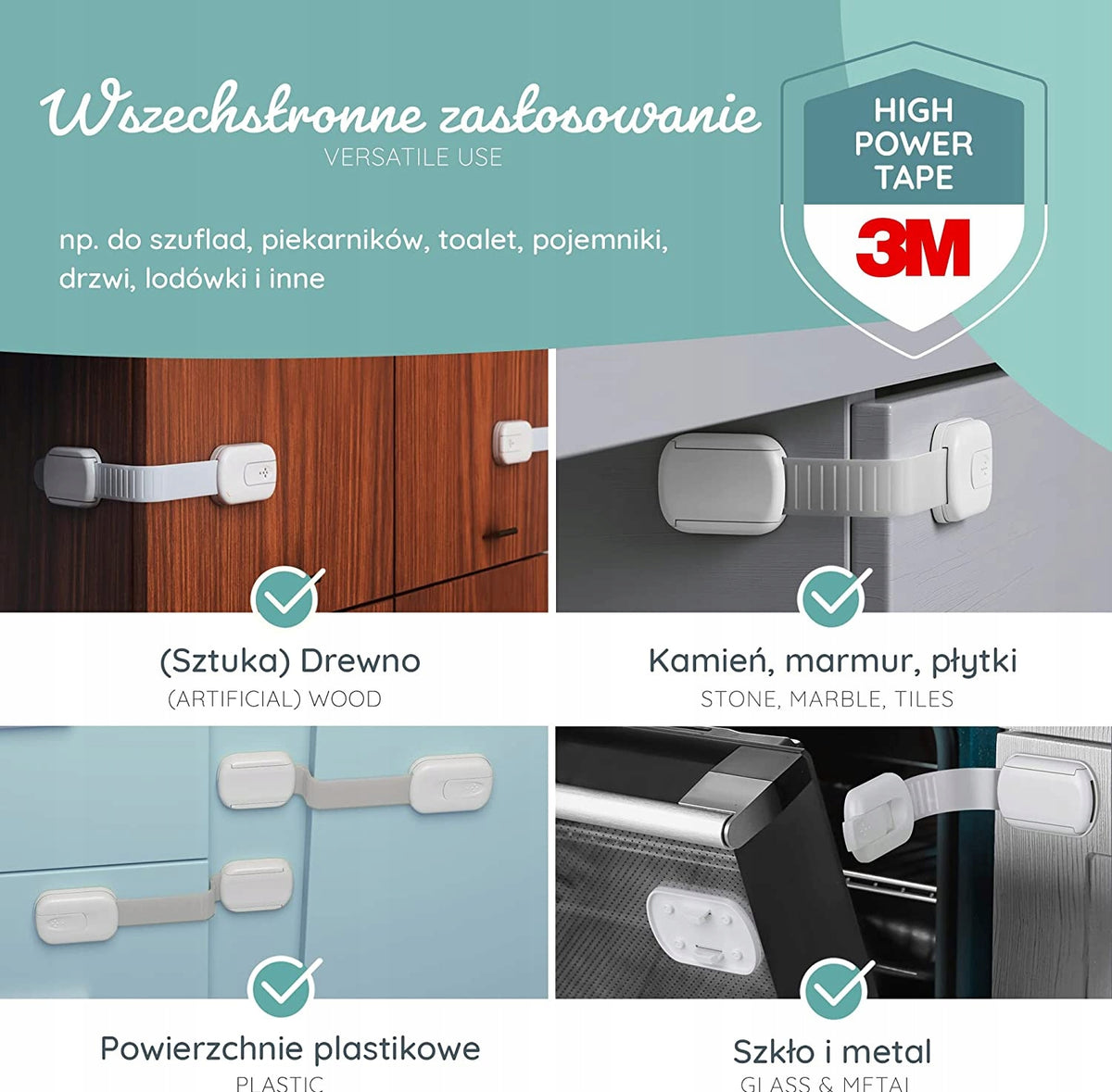 BEARTOP zabezpieczenie szafek i szuflad x1 – zdjęcie produktu 5