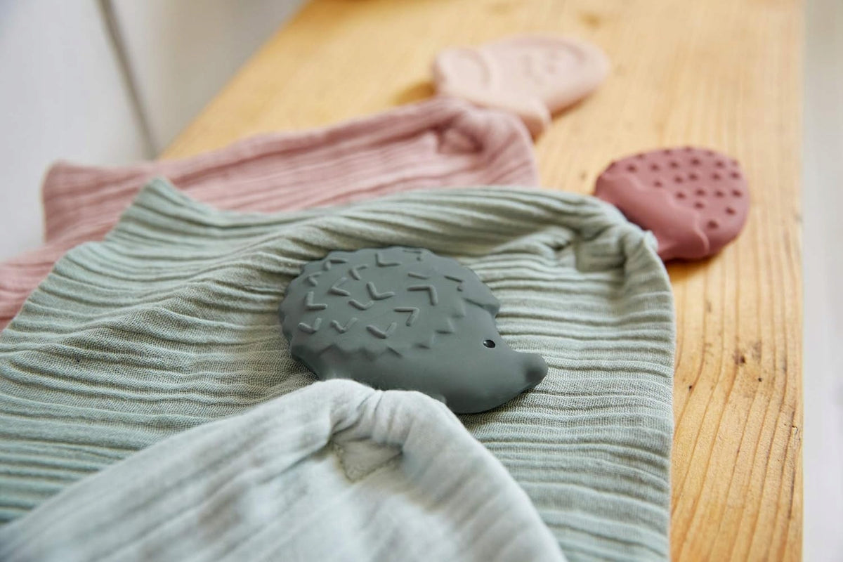 LASSIG hedgehog comfort blanket and teether