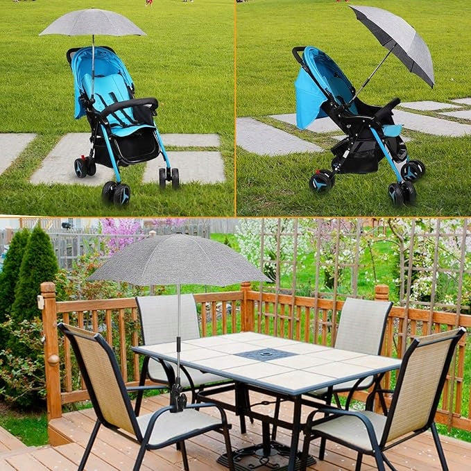 Paraguas protector para cochecito diámetro 73 cm impermeable y protección UV