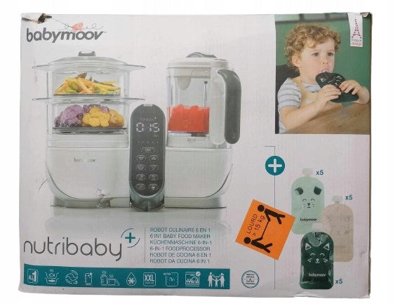 BABYMOOV Nutribaby + 5 σε 1 πολυλειτουργικό ρομπότ κουζίνας ατμομάγειρας μπλέντερ αποστειρωτής
