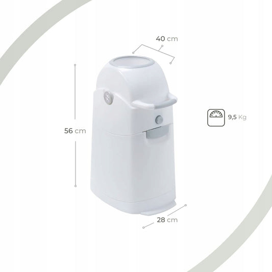 DIAPER CHAMP cestino per pannolini PER SACCHETTI DELLA SPAZZATURA +/-30 pezzi