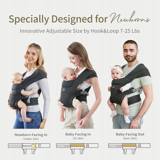 MOMTORY ergonomische Babytrage 3 - 12 kg