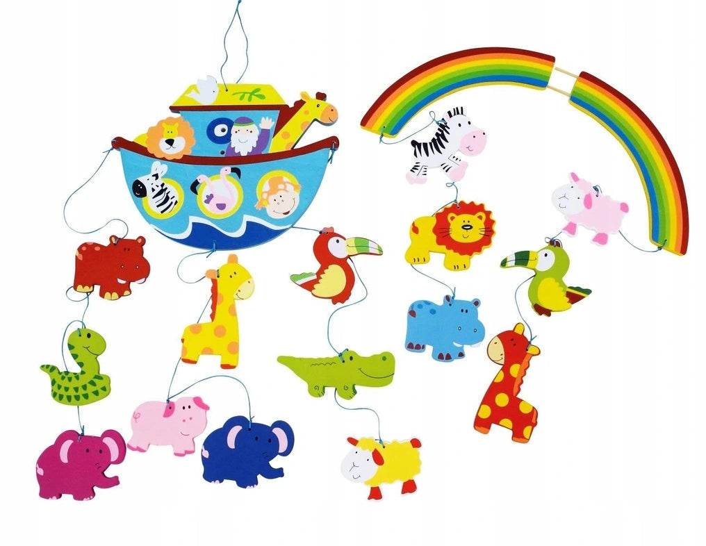BIECO houten mobiel NOACH'S ARK 15 dieren