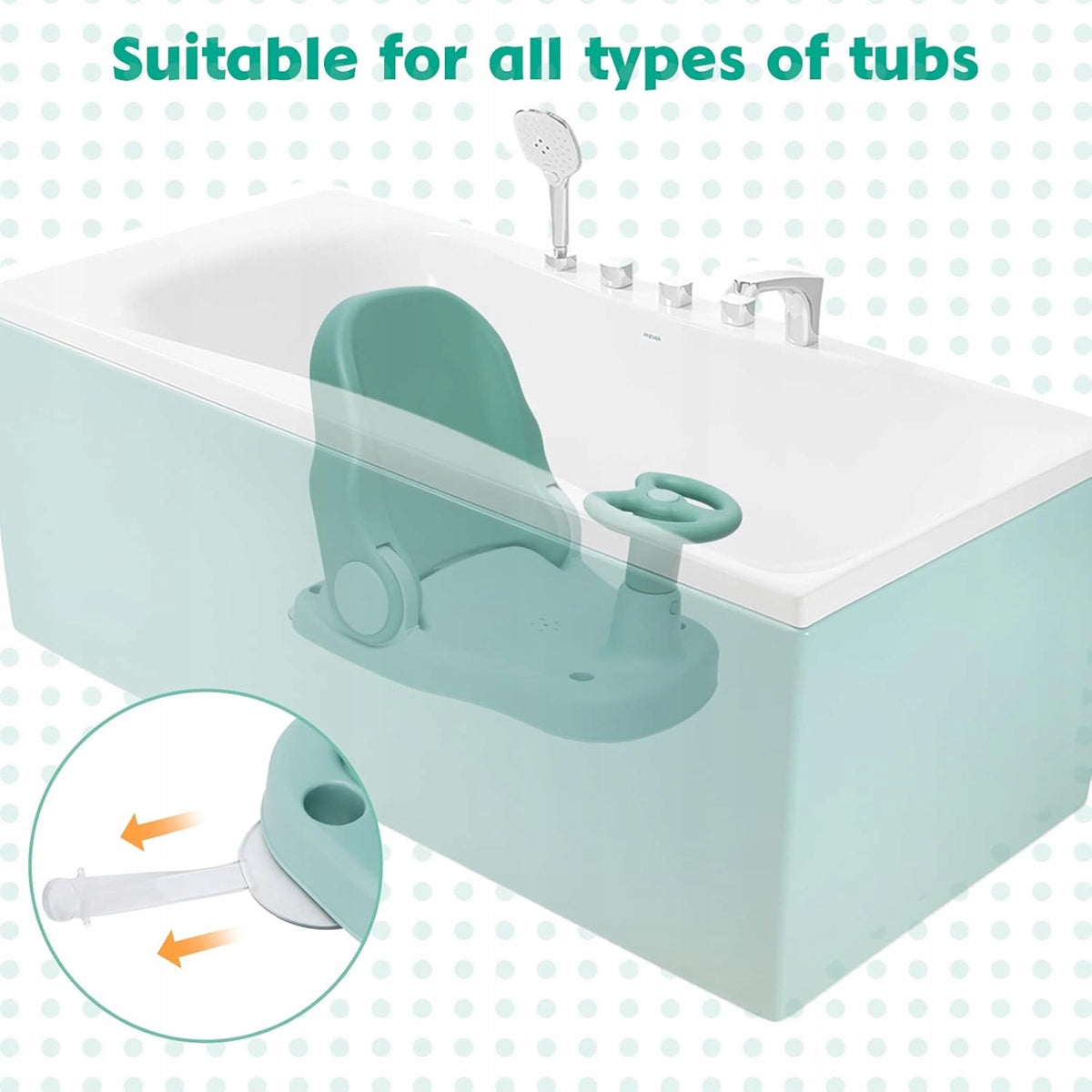 SEGGIOLINO sedia da bagno 6m+ con volante