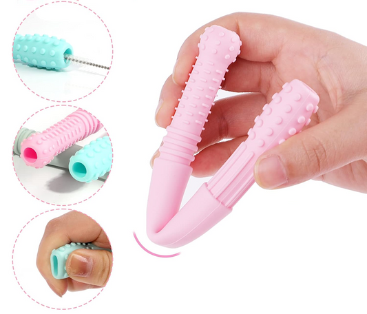 HOPTON massaggiagengive in silicone x3 + spazzola 16,8 cm