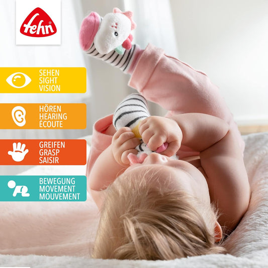 FEHN Aiko&Yuki skarpetki dla niemowląt z grzechotką 0-12 msc – zdjęcie produktu 2