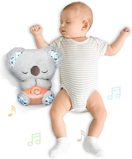 AUBY śpiący MIŚ KOALA ruszający się brzuszek, kołysanki, światełko 25 cm – zdjęcie produktu 2