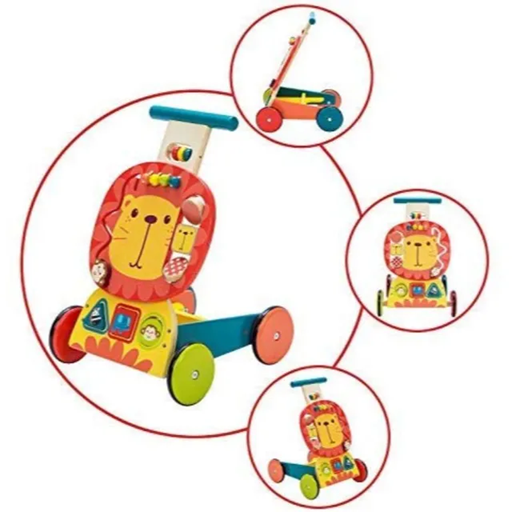 LABEBE carrello in legno LEONE 34 x 30,5 x 44,5 cm 1-3 anni